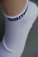 White Ankle Sock with team name added