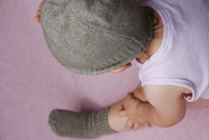 Baby Beanie and Sock Set in Possum
