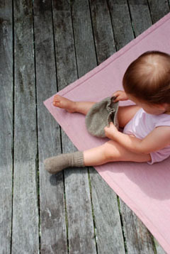 Baby Beanie and Sock Set in Possum