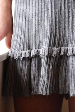 Grey Cotton Silk Dress