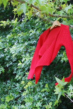 Red Merino Possum Silk Wrap