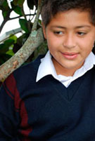 School Jumper with double vertical stripes